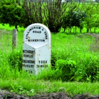 White Mile marker B1224 outside Bickerton